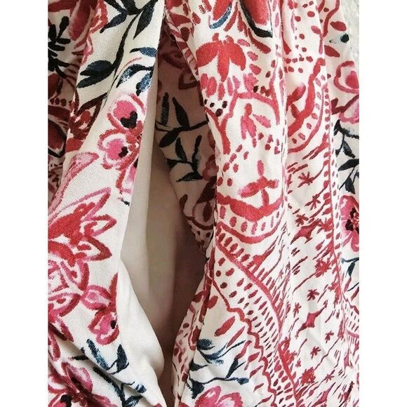 Torrid Tea Length Challis Square Neck Sleeveless Dress Red Americana Size 1X - Picture 9 of 11